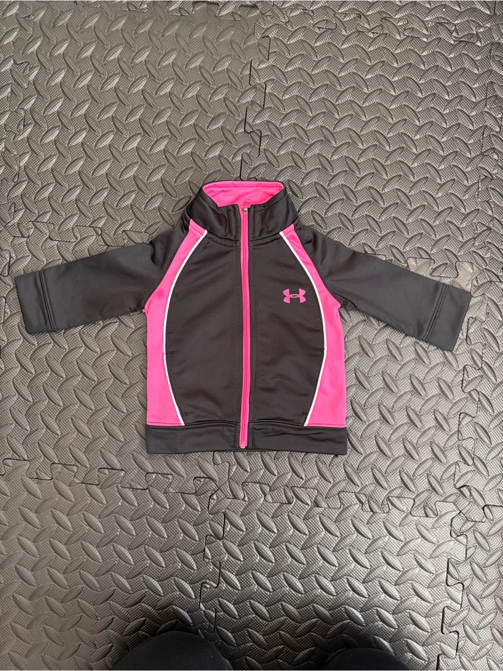 Under Armour Black & Hot Pink Zip-Up Baby Jacket